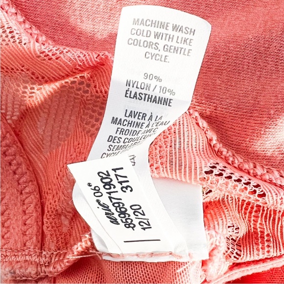 Aerie New Blooms Lace Padded Triangle Bralette in Coral size XL - Picture 8 of 8